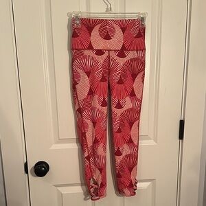Aerie Vibrant Red and Pink Leggings